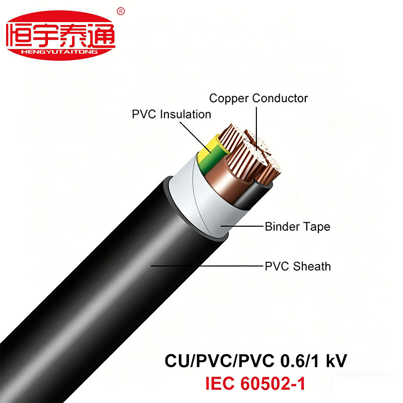 Kabel zasilający NYY niskonapięciowy z żyłą miedzianą w izolacji PVC
